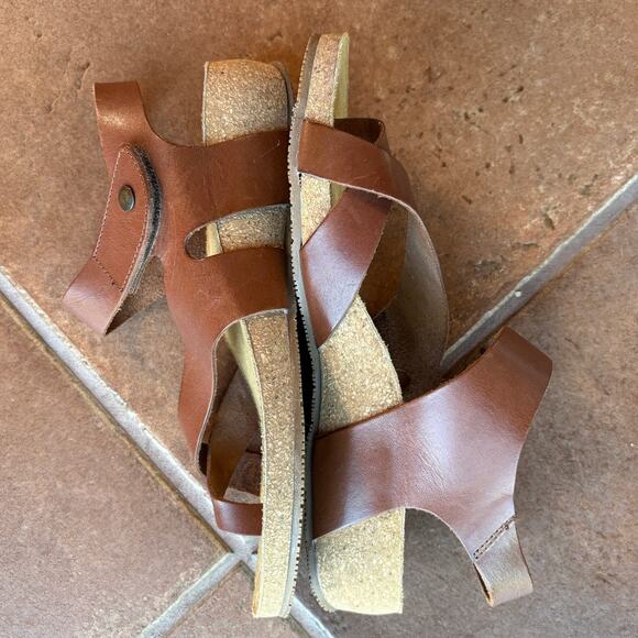 Eric Michael Leather Strappy Comfort Sandals with Cork Soles  EU 40 US 9 - 9.5 - Picture 9 of 11